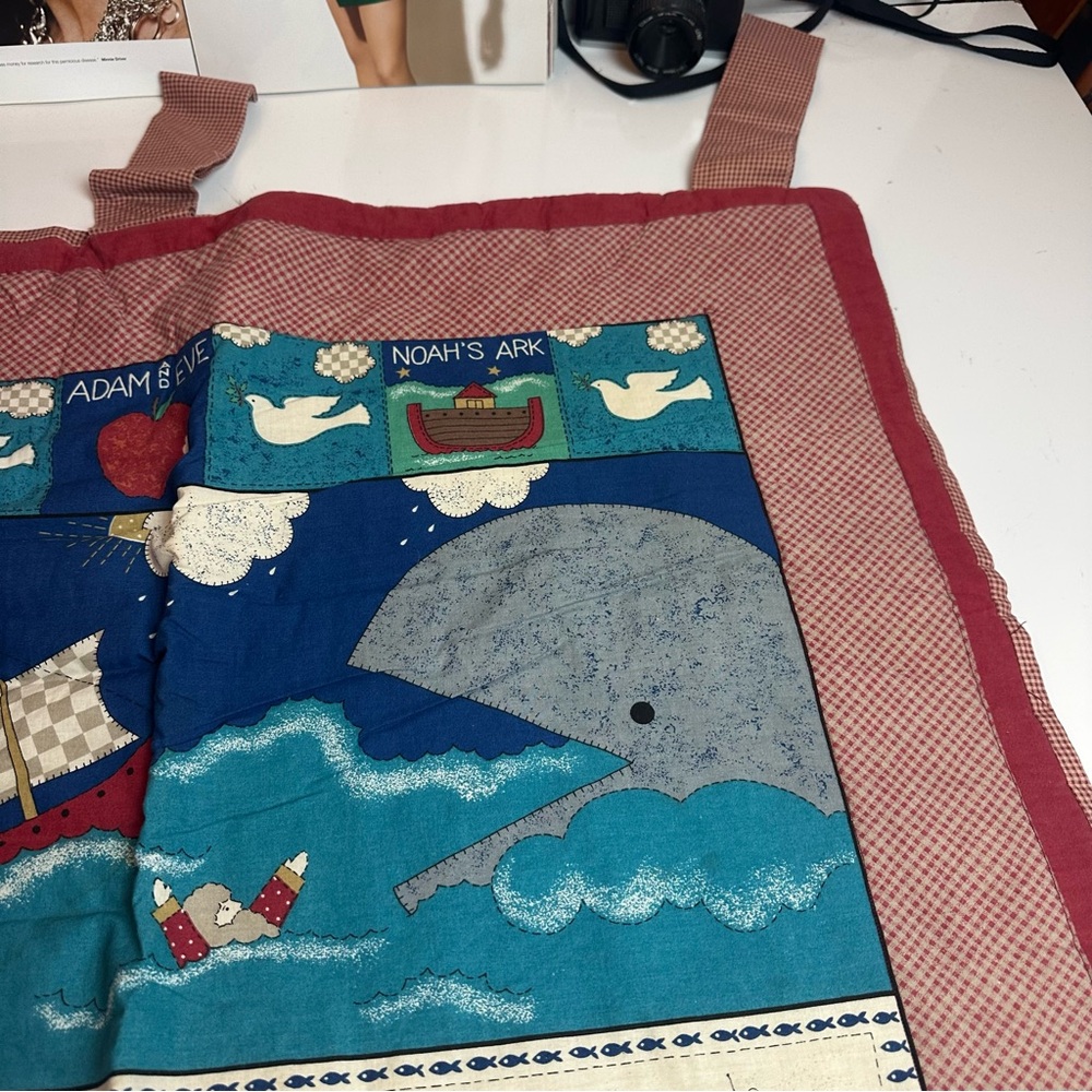 Vintage Handmade Bible Story Quilt Wall Hanging Cottagecore Christian Nursery - Picture 3 of 9